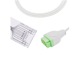 A1030-EE1 Schiller Compatibel EKG Kabel DB-15 Connector 10KΩ IEC Banaan