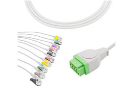 A2030-EE0 GE Gezondheidszorg Compatibel EKG Kabel 11-pin 10KΩ IEC Cli