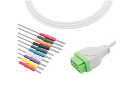 A3030-EE1 GE Gezondheidszorg Compatibel EKG Kabel 11-pin 10KΩ AHA Din3.0