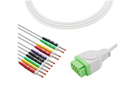 A4030-EE0 GE Gezondheidszorg Compatibel EKG Kabel 11-pin 10KΩ IEC Banaan