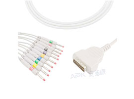 A4028-EE1 GE Gezondheidszorg Compatibel EKG Kabel DB-15 Connector 4.7KΩ AHA Banana