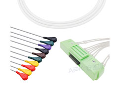 A1024-EE0 Nihon Kohden Compatibel EKG Kabel 40P Connector 20KΩ IEC Snap