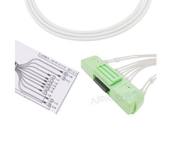 A1024-EE1 Nihon Kohden Compatibel EKG Kabel 40P Connector 20KΩ AHA Snap