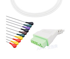 A1036-EE0 Nihon Kohden Compatibel EKG Kabel 12-pin Nihon Kohden Connectorr IEC Snap