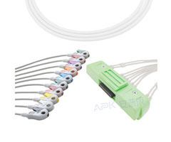 A2024-EE1 Nihon Kohden Compatibel EKG Kabel 40P Connector 20KΩ AHA Clip