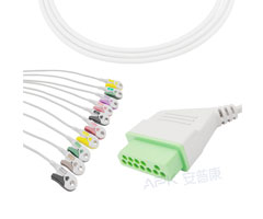 A2036-EE0 Nihon Kohden Compatibel EKG Kabel 12-pin Nihon Kohden Connectorr IEC Clip
