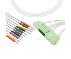 A3024-EE0 Nihon Kohden Compatibel EKG Kabel 40P Connector 20KΩ IEC Din3.0