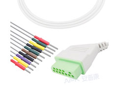 A3036-EE0 Nihon Kohden Compatibel EKG Kabel 12-pin Nihon Kohden Connectorr IEC Din3.0