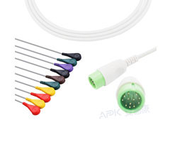 A1045-EE0 Comen Compatibel EKG Kabel Ronde 12pin IEC Snap