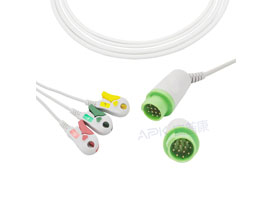 A3122-EC0 GE Gezondheidszorg> Corometrics Compatibel Een stuk 3-lead ECG Kabel 10KΩ Clip, IEC 12pin