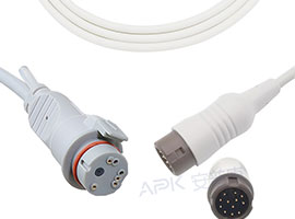 A1318-BC02 Mindray Compatibel IBP Kabel 12pin, met BD Connector