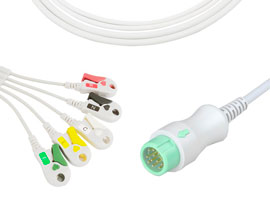 A5176-EC0 Mindray Compatibel Een stuk 5-lead ECG Kabel Clip, AHA 12pin 1KΩ