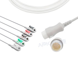 A5178-EC1 Mindray Compatibel Een stuk 5-lead ECG Kabel Clip, AHA 12pin 1KΩ