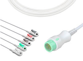 A5176-EC1 Mindray Compatibel Een stuk 5-lead ECG Kabel Clip, AHA 12pin 1KΩ