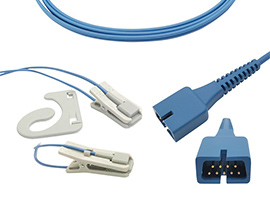 A1418-SR203MU Covidien > Nellcor Compatibel OxiMax Oor-clip SpO2 Sensor met 90cm Kabel DB9(9pin)
