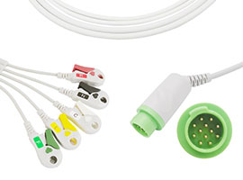 A5181-EC0 Biolight Compatibel Een stuk 5-lead ECG Kabel Clip, IEC 12pin