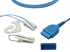A1501-SR104PU Datex Ohmeda Compatibel Oor-clip SpO2 Sensor met 300cm Kabel 11pin