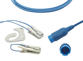 A0816-SR105PU Philips Compatibel Oor-clip SpO2 Sensor met 300cm Kabel Ronde 12pin
