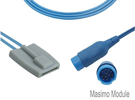 A1315-SP105PU Mindray Compatibel Pediatrische Soft SpO2 Sensor met 300cm Kabel Ronde 12-pin