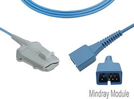 A1318-SA203PU Mindray Compatibel Volwassen Zachte SpO2 SpO2 Sensor met 90cm Kabel DB9(7pin)