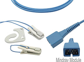 A1318-SR203PU Mindray Compatibel Oor-clip SpO2 SpO2 Sensor met 90cm Kabel DB9(7pin)