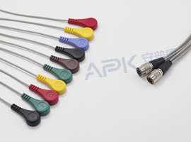 A57HEC10IK ECG Holter Kabel 10-lead Kabel Snap,IEC